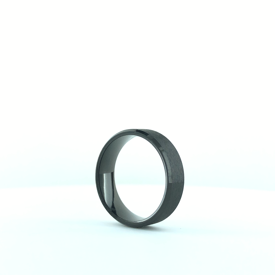 Matte Black Band Ring
