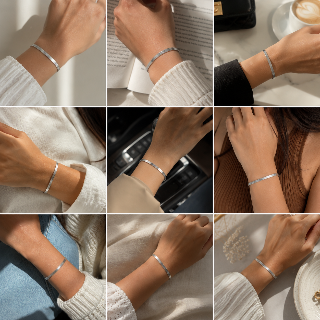 Flat Snake Chain Bracelet