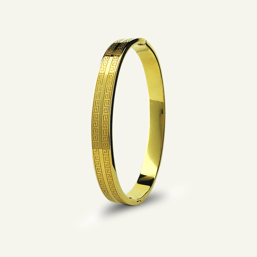 Luxe Monarch LV Inspired Pattern Kada For Men (Golden)