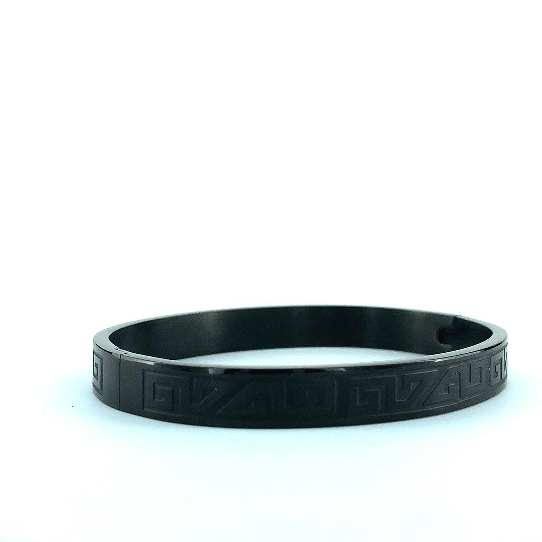 Luxe Monarch LV Inspired Pattern Kada For Men (Black)
