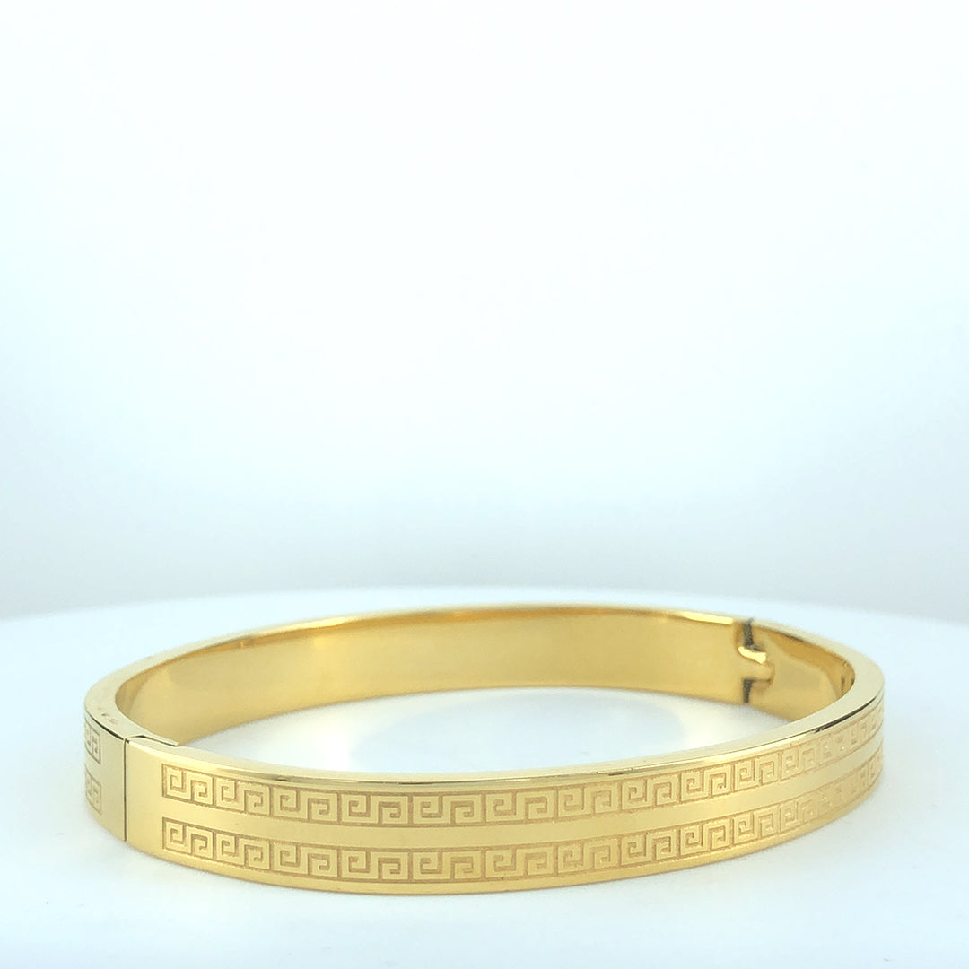 Luxe Monarch LV Inspired Pattern Kada For Men (Golden)