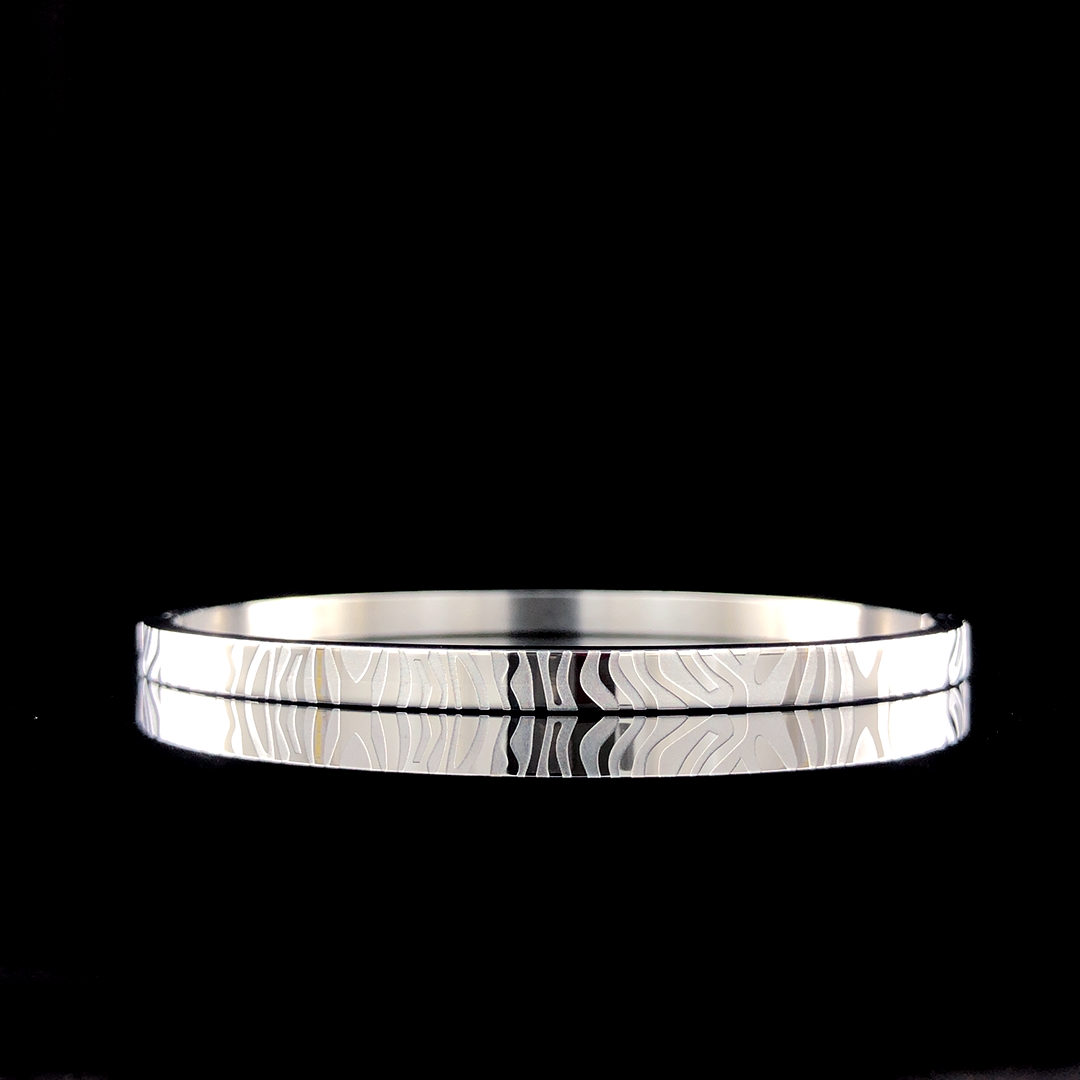 Stripe Luxe Kada - Silver