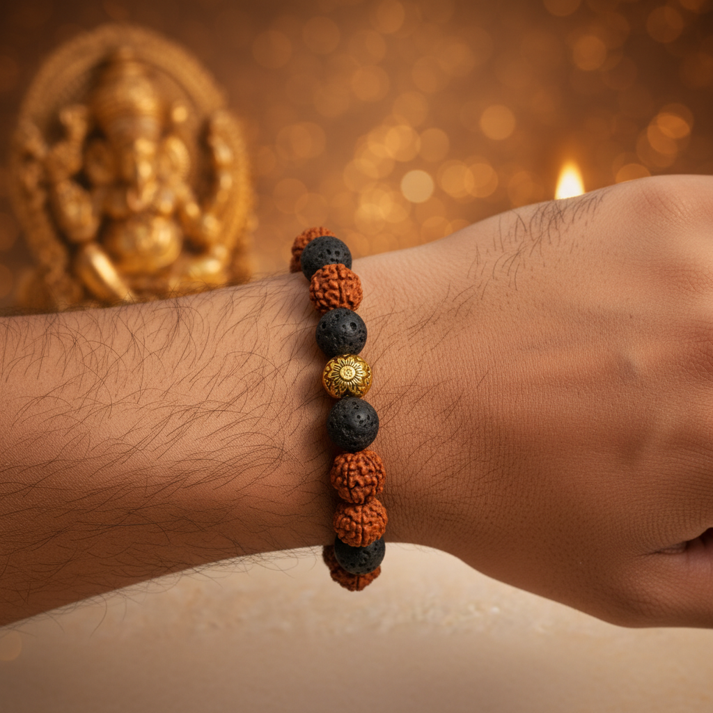 Rudraksha Bracelet – Wrist Shot