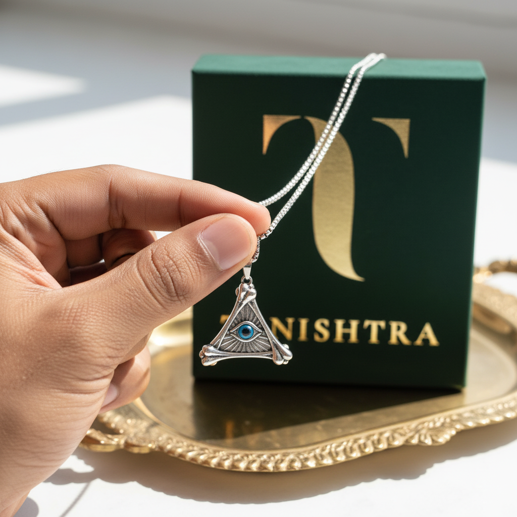 Silver Bone Claw Pyramid Eye Pendant – Customer Review Style